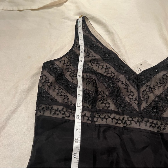 NWT Ann Taylor 100% silk fully lined v neck beaded dress. Size 14. - Picture 13 of 15